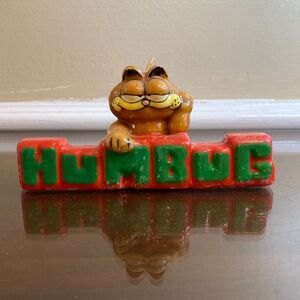 Vintage 1978 Garfield the Cat Humbug Christmas/ Holiday Candle - Unused
